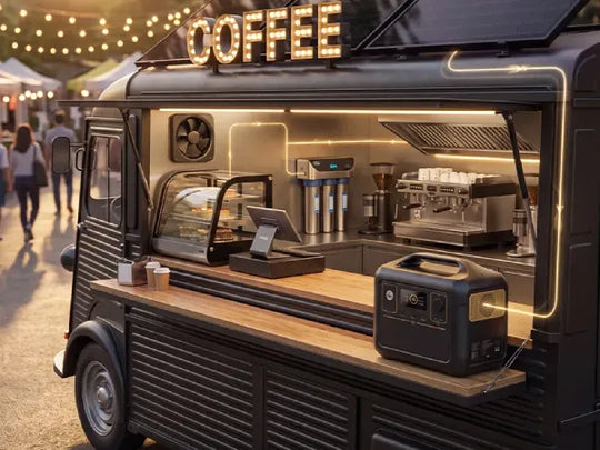 hishen solar panels for coffee van food truck and remote business