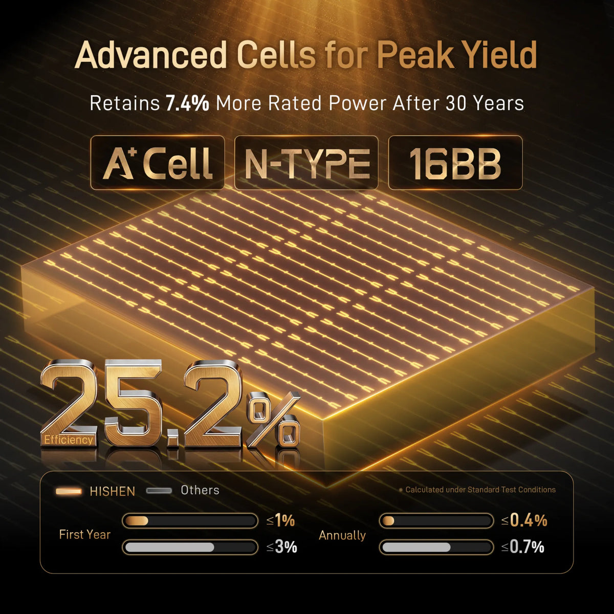 hishen_200w_solar_panels_advanced_cells_for_peak_yield