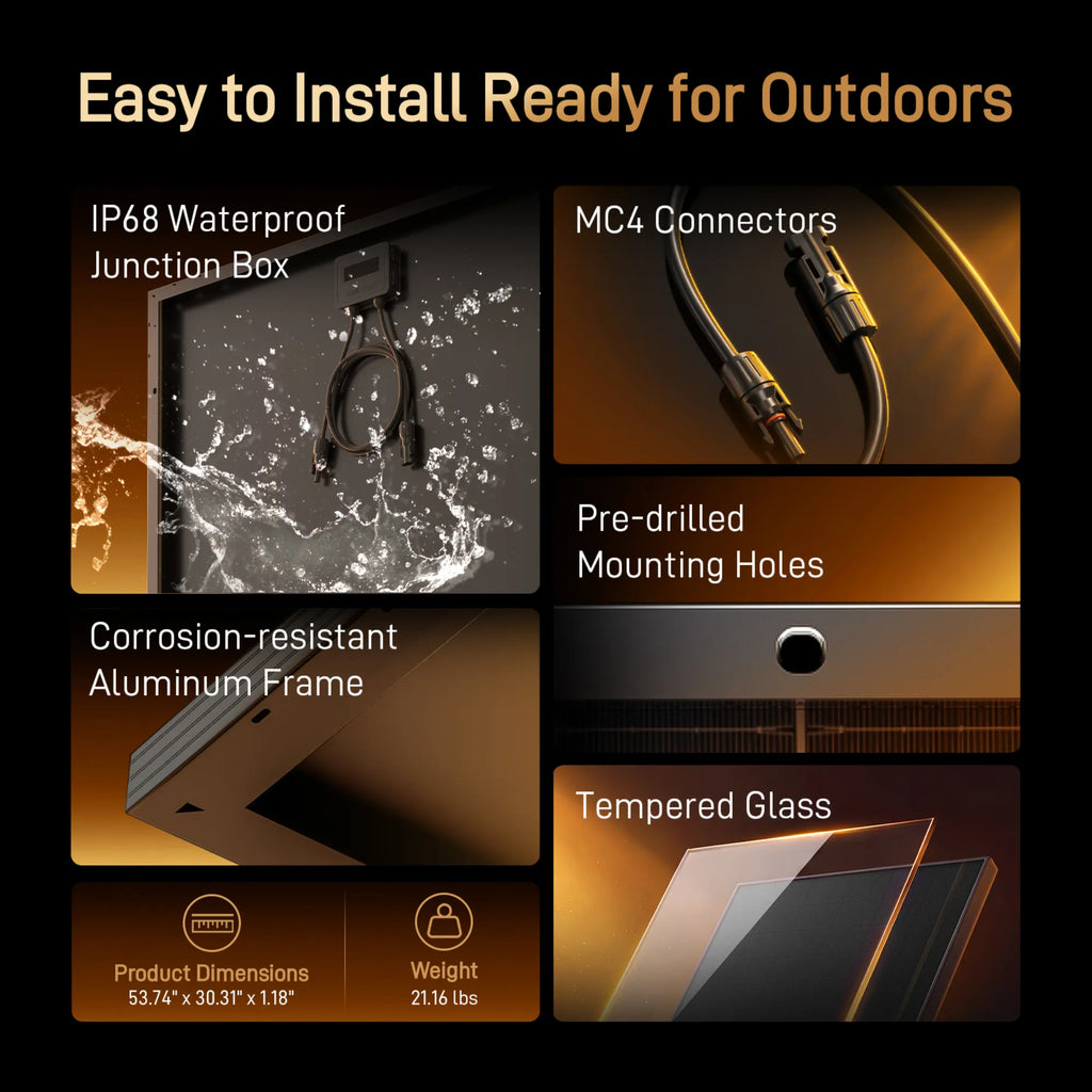 200w solar panels easy to install