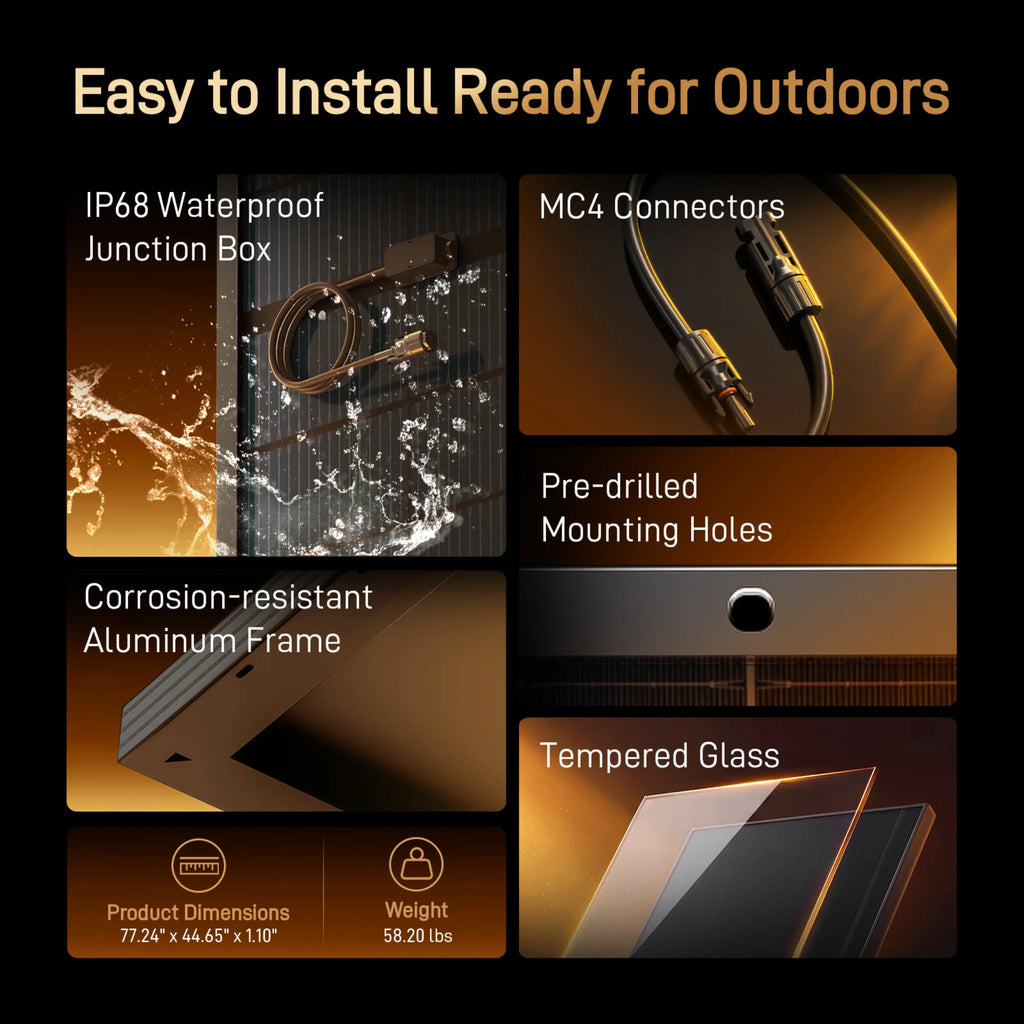 495w solar panels easy to install