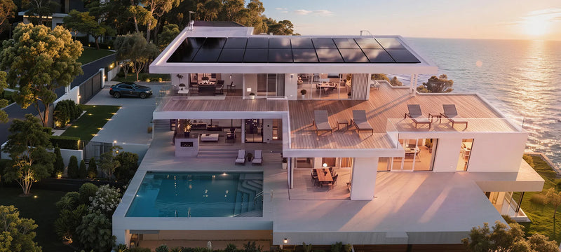 hishen solar panels for whole house electric power